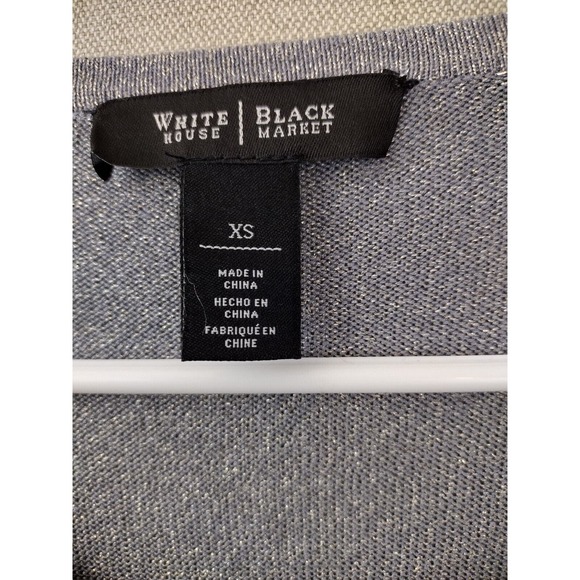 White House Black Market Cardigan Womens XS Gold Silver with Embellished Sequins - Picture 5 of 8